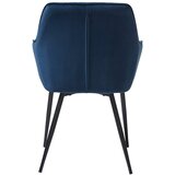 Unique Furniture Tamno plave baršunaste blagovaonske stolice u setu s naslonima za ruke 2 kom Nolan Stripe – | shoptok.hr