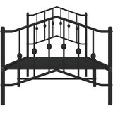  Metalni okvir kreveta s uzglavljem i podnožjem crni 80 x 200 cm | Eponuda.ba