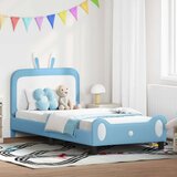  Otroški posteljni okvir z vznožjem Modra 80 x 200 cm PU, (5000104727) | Shoptok.si
