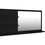  Kupaonsko ogledalo crno 90 x 10 5 x 45 cm od iverice | shoptok.hr