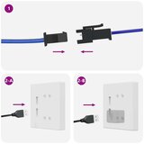  LED traka 4 pcs Crna i prozirna 300 cm Bakar i plastika | shoptok.hr
