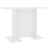 Blagovaonski stol bijeli 110 x 60 x 75 cm konstruirano drvo
