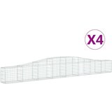  Lučne gabionske košare 4 kom 400x30x40/60 cm pocinčano željezo | shoptok.hr