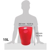  Koš za smeće pp 15l ecobin exacompta 45324d prozirno crveni | shoptok.hr
