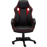 XORA GAMING STOL kovina, umetna masa, tekstil rdeča, črna | Shoptok.si