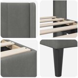  Okvir za krevet Tamno siva 180 x 200 cm Baršun - 180 x 200 cm | shoptok.hr