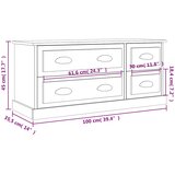 TV ormarić boja betona 100x35,5x45 cm konstruirano drvo | shoptok.hr