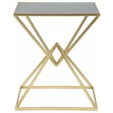 Mauro Ferretti Stranska mizica z železno konstrukcijo v zlati barvi Cleopatra, 46 x 57 cm