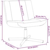  Stolica na kotačiće Svijetlo siva 63 x 75 x 76 cm Janjeća koža | Eponuda.com
