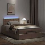 VidaXL Okvir kreveta s madraca cappuccina 120x190 cm od umjetne kože VidaXL Okvir kreveta s madraca cappuccina 120x190 cm od umjetne kože Slike