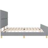 vidaXL Svjetlosiva Tkanina Krevetna Okvir 200x200 cm | shoptok.hr