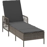  Ležaljka 3 pcs Siva i tamno siva 55 x 200 x 92 cm poliratan | shoptok.hr