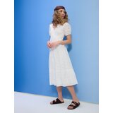 Sinsay Pamučna ажurna midi haljina s naborima | shoptok.hr