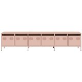 vidaXL TV omarica roza 202x39x43,5 cm hladno valjano jeklo | Shoptok.si