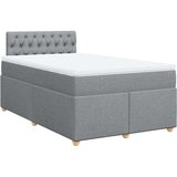 vidaXL Krevet s oprugama i madracem svjetlosivi 120x190 cm od tkanine | shoptok.hr