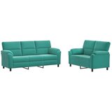  Set sofe 2 pcs Tirkizna Baršun - Tirkizna 2-sjedalo (120 cm) + 3-sjedalo | shoptok.hr