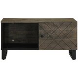 vidaXL Klubska mizica črna 80x50x40 cm trden mangov les | Shoptok.si