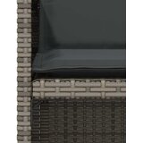  3-dijelni bistro set od poliratana s jastucima sivi | shoptok.hr