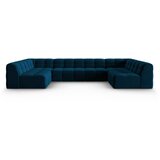 Micadoni Home Temno modra žametna kotna zofa (v obliki črke U) Kendal - Micadoni Home Cene