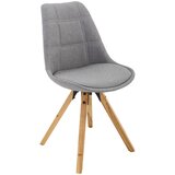 Hom`in stol, les, tekstil barve hrasta, svetlo siva | Shoptok.si