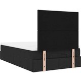 vidaXL Otomanski okvir kreveta s madracem crni 120x200cm od tkanine | shoptok.hr