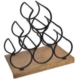 Orion Drveni/metalni stalak za vino broj boca 6 kom Black – | shoptok.hr