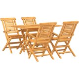  5-dijelni vrtni blagovaonski set od masivne tikovine | shoptok.hr