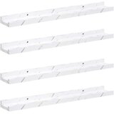  Polica na zidu s policom 4 pcs Bijeli mramor 60 x 9 x 3 cm | shoptok.hr
