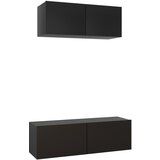 Maison Chic Komplet TV omarice - TV enot 2-delni črna inženirski les, (21701364) | Shoptok.si