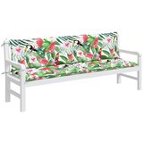 Jastuci za vrtnu klupu 2 kom višebojni 200x50x7 cm od tkanine | shoptok.hr