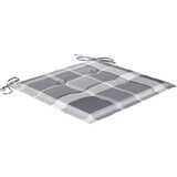 vidaXL Jastuci za vrtne stolice 2 kom sivi karirani 40x40x3 cm tkanina | shoptok.hr