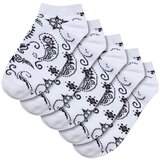 Urban Classics Bandana Pattern No Show Socks 5-Pack white Cene
