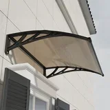 nadstrešnica 100x80 cm Braon sa crnim nosačem ( AGC–100080–BRBK )