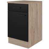Flex-Well Kuhinjska Spodnja Omarica Capri, Črna, Hrast | Shoptok.si