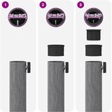  Baza za suncobran Tamno siva drvenasta 45 x 45 x 31,5 cm | shoptok.hr