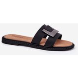 ARTIKER Ladies Flat Slippers With Decorative Detail Black | Shoptok.si