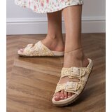 Gemre Beige crochet sandals with buckles on straps Firada | shoptok.hr