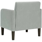 SOFA fotelja s naslonima za ruke svijetlosiva 54 cm baršunasta | shoptok.hr