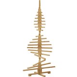 vidaXL Leseno božično drevo z stojalom Rjava 180 cm Trdna borovina | Shoptok.si