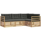  Set vanjskih sofa 4 pcs Bijela i antracit 245,5 x 166,5 x 73 cm | shoptok.hr