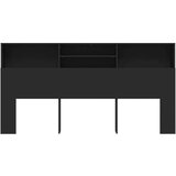 vidaXL Uzglavlje s ormarićem crno 200 x 19 x 103 5 cm | shoptok.hr
