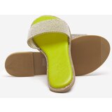 Resti Green women's slippers with cubic zirconia Verina - Footwear | shoptok.hr