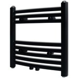 vidaXL kopalniški radiator z ukrivljenimi cevmi 480x480 mm črn Cene
