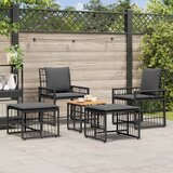  Set vanjskog namještaja 5 pcs Crna i tamno siva | Eponuda.com