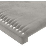  Okvir za krevet s uzglavljem svjetlosivi 90x190 cm baršunasti | shoptok.hr