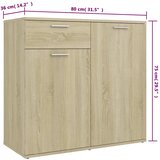  Komoda boja hrasta sonome 160 x 36 x 75 cm konstruirano drvo | shoptok.hr