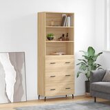 vidaXL Visoka komoda hrasta sonome 69 5x34x180cm od konstruiranog drva | shoptok.hr