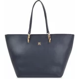 Tommy Hilfiger Ročna torba Th Refined Tote AW0AW16112 Space Blue DW6