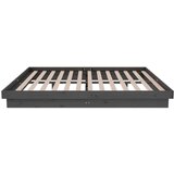  Posteljni okvir siv iz trdnega lesa 135x190 cm 4FT6, (20648402) | Shoptok.si