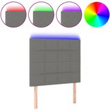 Maison Chic led posteljno vzglavje - vzglavna omarica - nočna omarica temno sivo 90x5x118/128 cm blago, (21708132) Cene